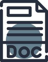 Doc File Format Creative Icon Design vector