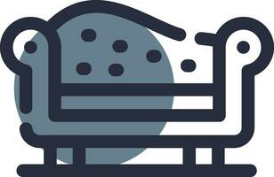 Chaise Longue Creative Icon Design vector