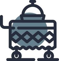 Food Cart Creative Icon Design vector