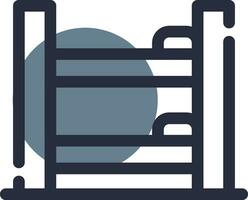 Bunk Bed Creative Icon Design vector