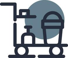 Cleaning Cart Creative Icon Design vector