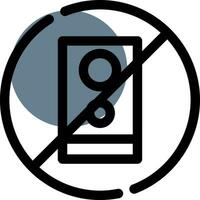 No Phone Creative Icon Design vector