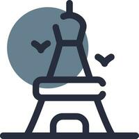 Eiffel Tower Creative Icon Design vector