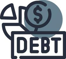 Debt Creative Icon Design vector