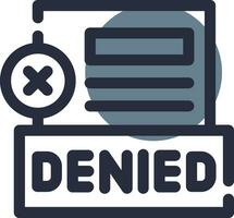 Denied Creative Icon Design vector