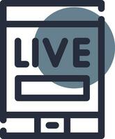 Live Stream Creative Icon Design vector