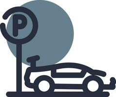 Parking Area Creative Icon Design vector