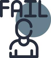 Fail Creative Icon Design vector