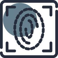 Fingerprint Scan Creative Icon Design vector