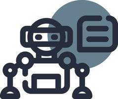 Smart Chat Bot Creative Icon Design vector