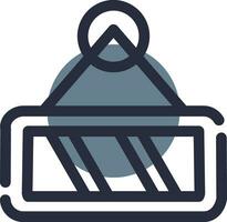 Rearview Mirror Creative Icon Design vector