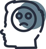 Emotions Sad Creative Icon Design vector