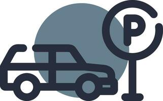 Taxi Parking Creative Icon Design vector