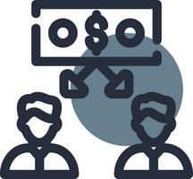 Peer to Peer Lending Creative Icon Design vector