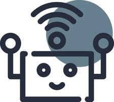 Robot Assistant Creative Icon Design vector