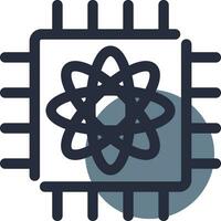 Quantum Computer Creative Icon Design vector
