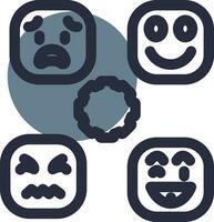 Perceiving Emotions Creative Icon Design vector