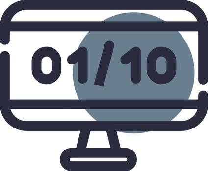 binario código creativo icono diseño vector