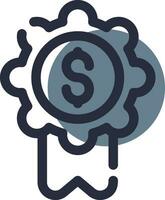 Badge-Dollar Creative Icon Design vector