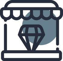 Diamond Shop Creative Icon Design vector