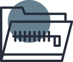 Zip Folder Creative Icon Design vector