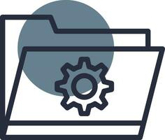 Folder Setting Creative Icon Design vector
