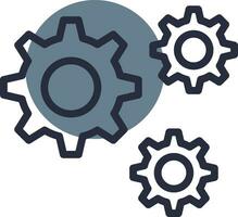 Setting Creative Icon Design vector