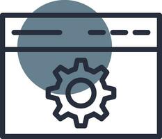 Browser Setting Creative Icon Design vector