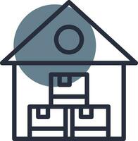 Warehouse Creative Icon Design vector