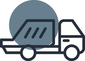 Garbage truck Creative Icon Design vector