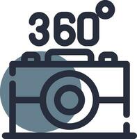 360 Camera Creative Icon Design vector