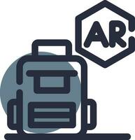 Ar Backpack Creative Icon Design vector