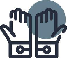 Latex Gloves Creative Icon Design vector