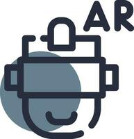 Ar Helmet Creative Icon Design vector