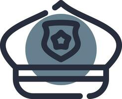 Police Hat Creative Icon Design vector