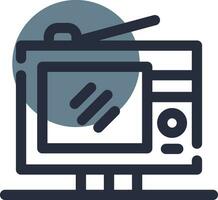 Digital Television Creative Icon Design vector