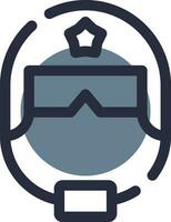 Police Helmet Creative Icon Design vector