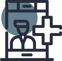 médico comercio electrónico proveedor creativo icono diseño vector