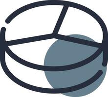 3D Pie Creative Icon Design vector