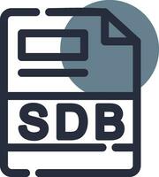 sdb creativo icono diseño vector