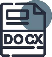 DOCX Creative Icon Design vector