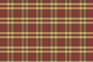 Tartan plaid pattern with texture and coffee color. vector