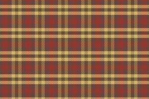 Tartan plaid pattern with texture and coffee color. vector