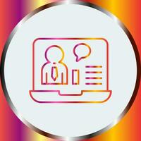 Online Job Interview Vector Icon