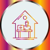 Work At Home Vector Icon