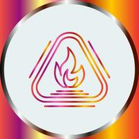 Caution Fire Vector Icon