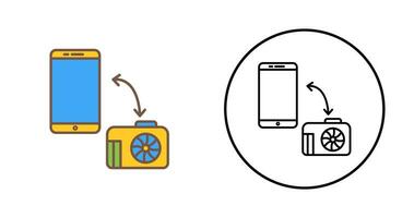 icono de vector de imágenes de transferencia única