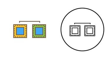 Unique Processors Connected Vector Icon