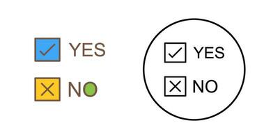 Yes No Option Vector Icon