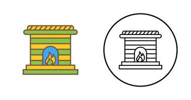 icono de vector de chimenea